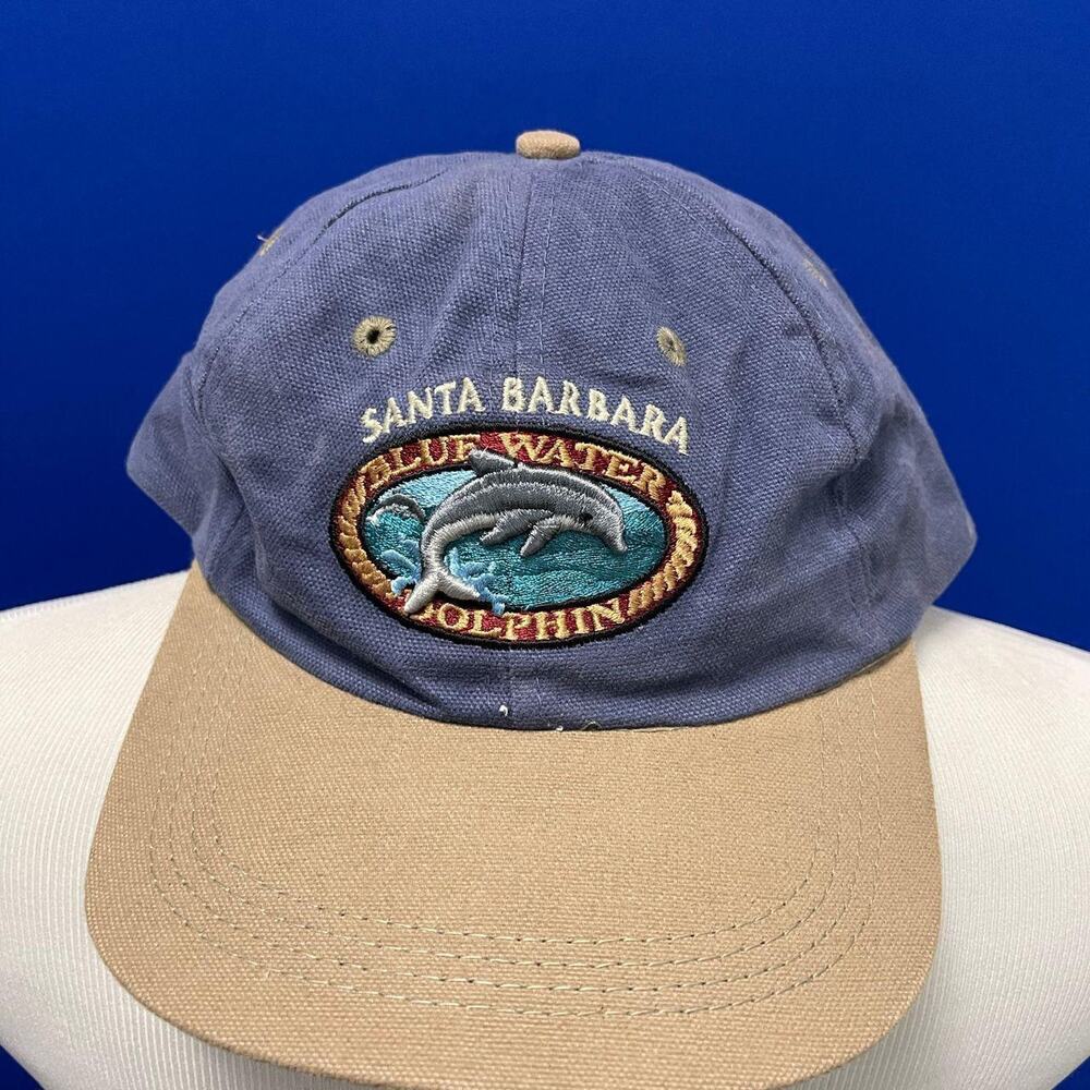 Vintage Santa Barbara Blue Water Dolphin Embroidered Baseball Cap